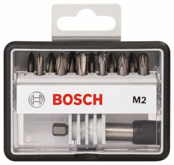 2607002564 Набор Robust Line из 12+1 насадок-бит M Extra Hart PH1 PH2  PH3 PZ1 PZ2  PZ3 25 mm 2.607.002.564